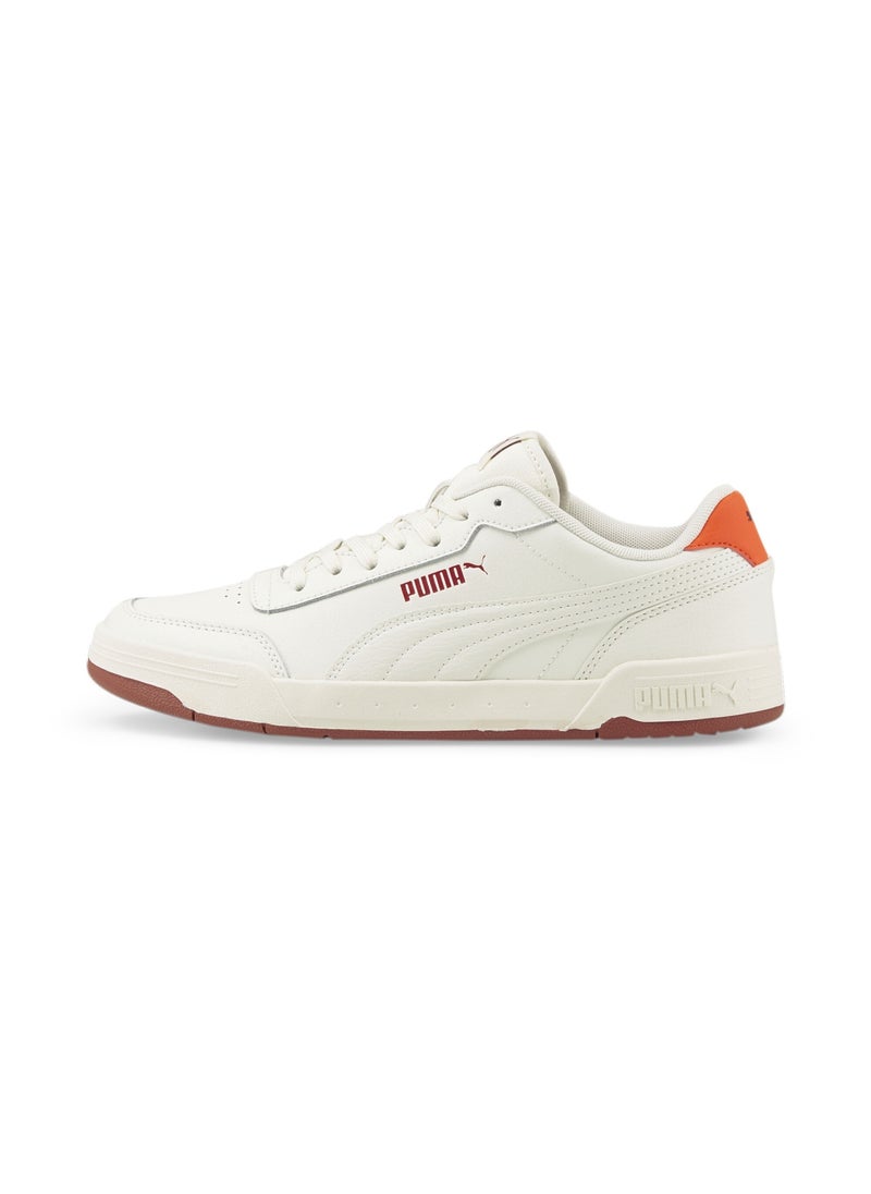 Caracal Unisex White Red Casual Sneakers