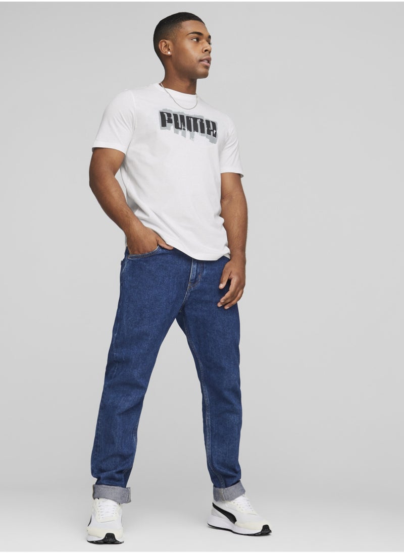 GRAPHICS Mens Wording Short Sleeve T-Shirt
