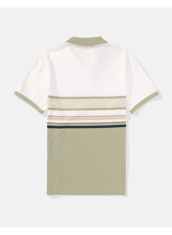 Striped Logo Polo Shirt