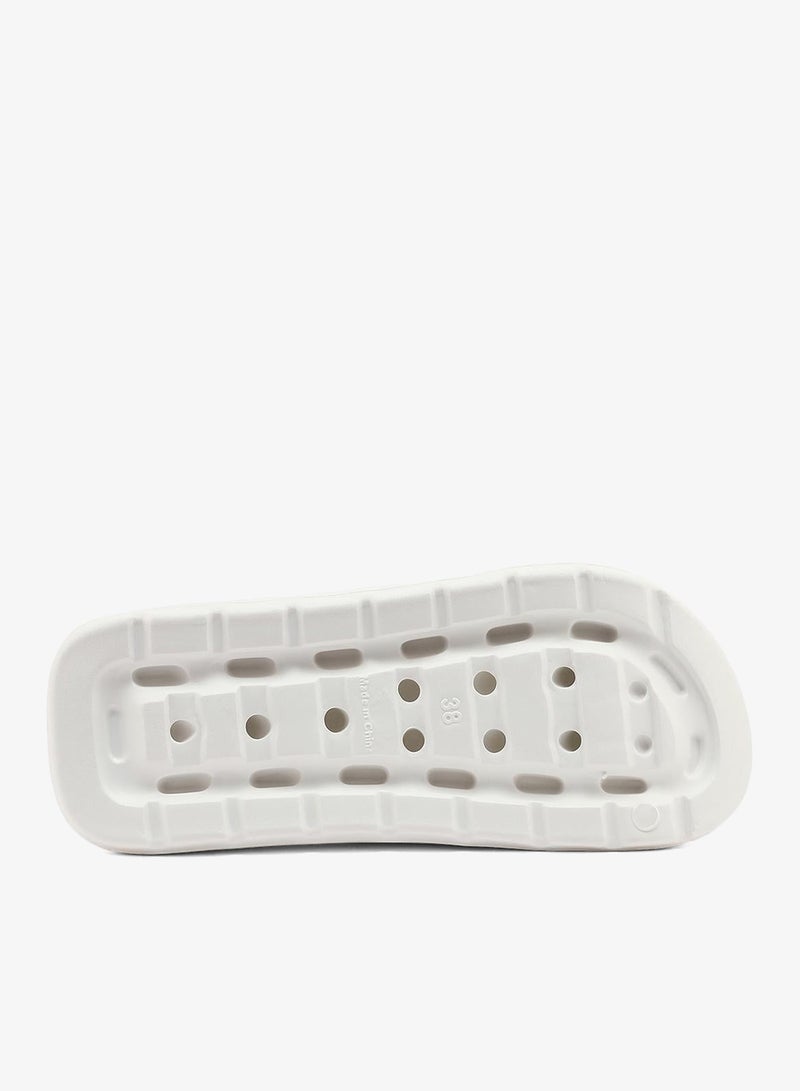 Women's White Slides - Stylish Perfect for Casual Outfit