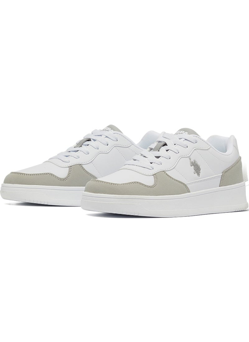 Women's White Low-Top Sneakers - High-Quality Sole for Everyday Look