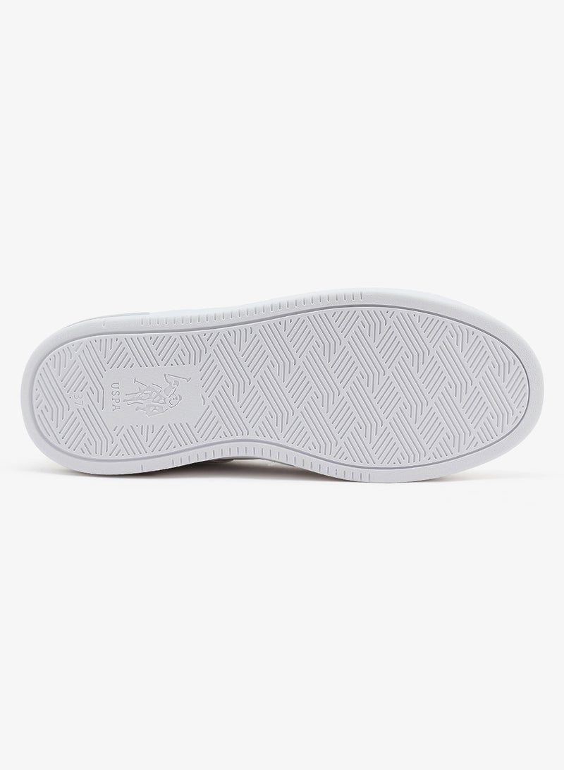 Women's White Low-Top Sneakers - Lightweight Modern Design Shoes for All-Day Comfort