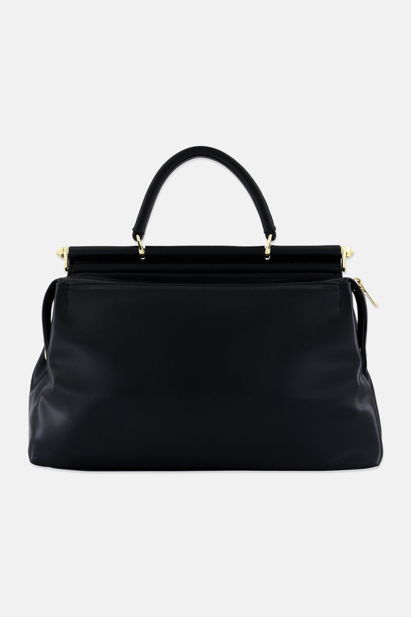Women Brand Logo Adjustable Strap Handbag, Black