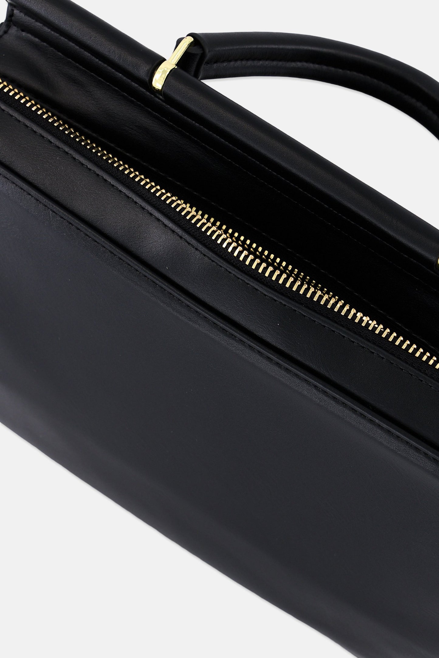 Women Brand Logo Adjustable Strap Handbag, Black