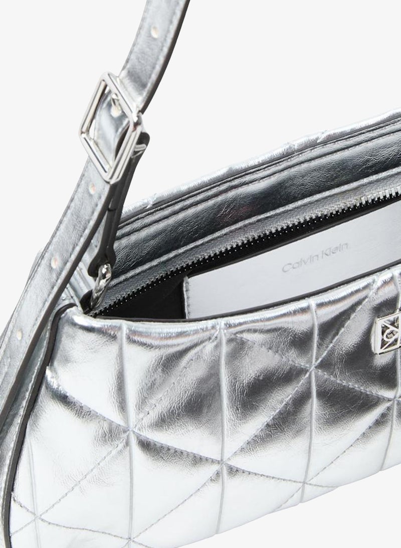Quilted Metallic Shoulder Bag
