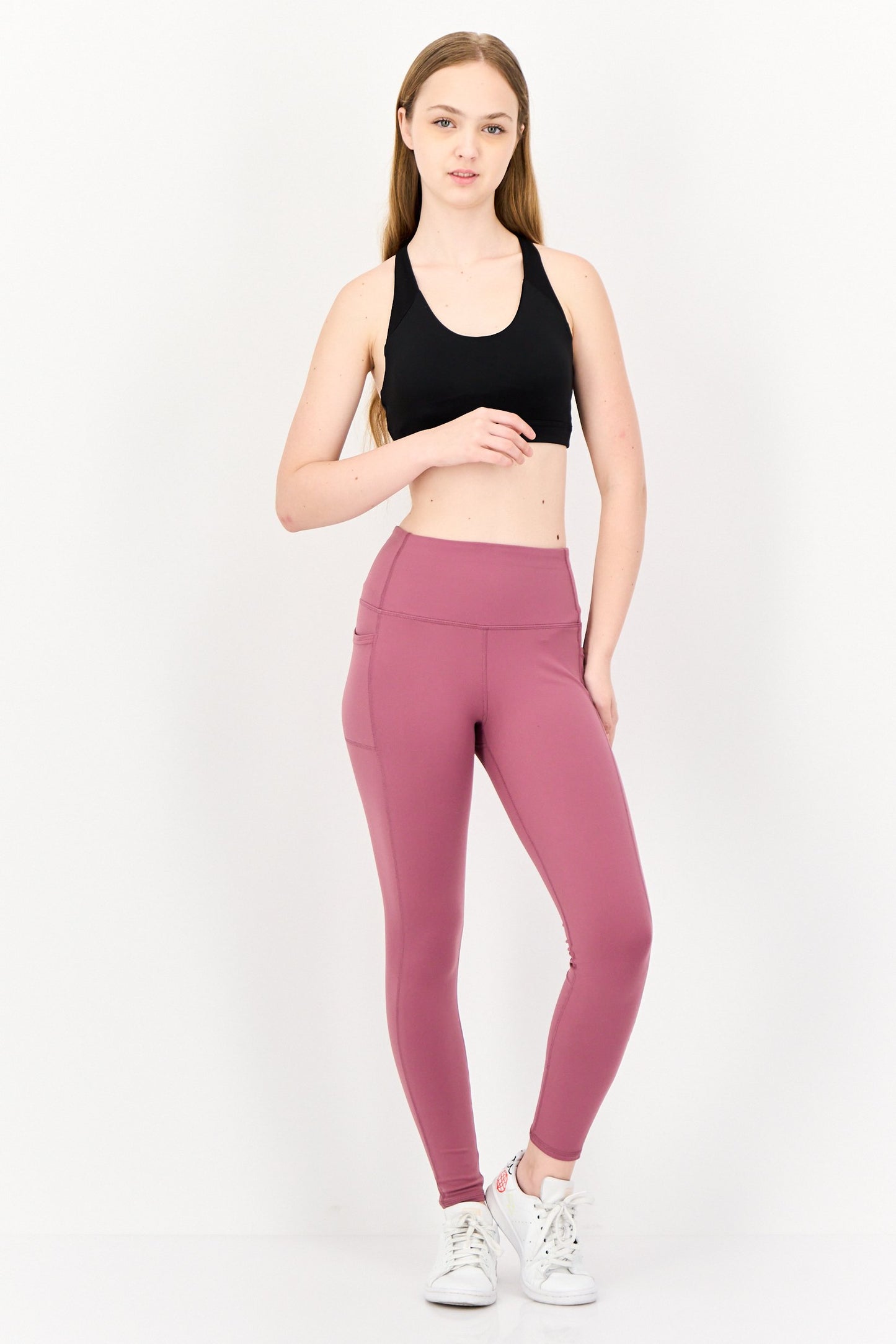 Women Sportswear Fit Training Leggings, Mauve