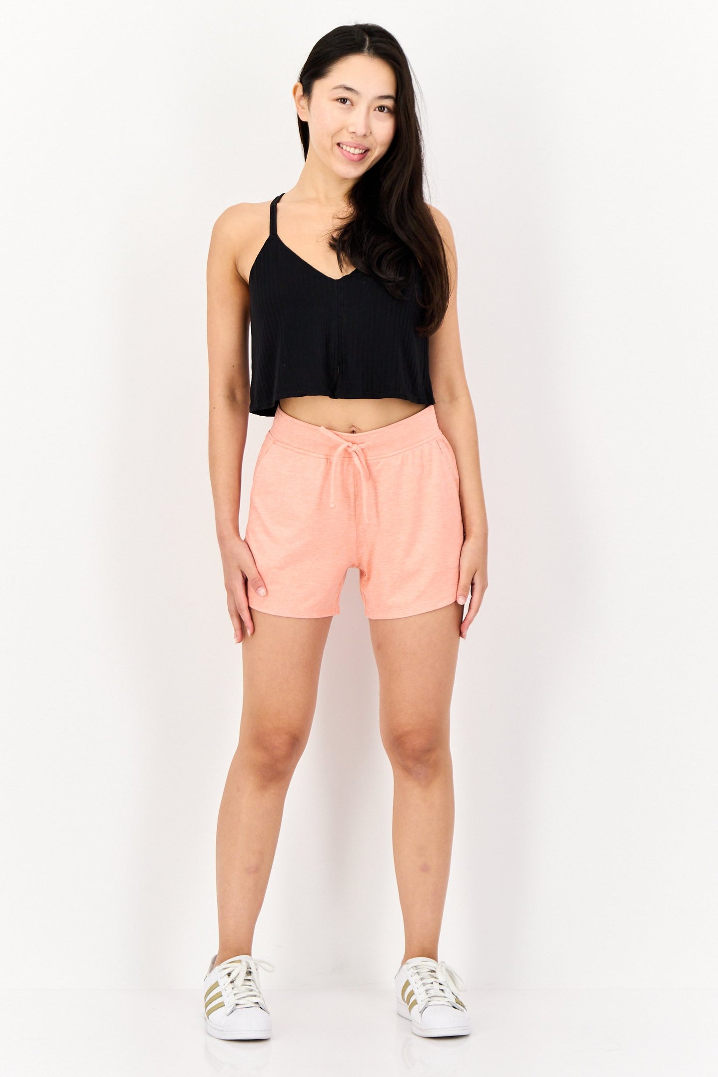 Women Sportswear Fit Outdoor Shorts, Peach