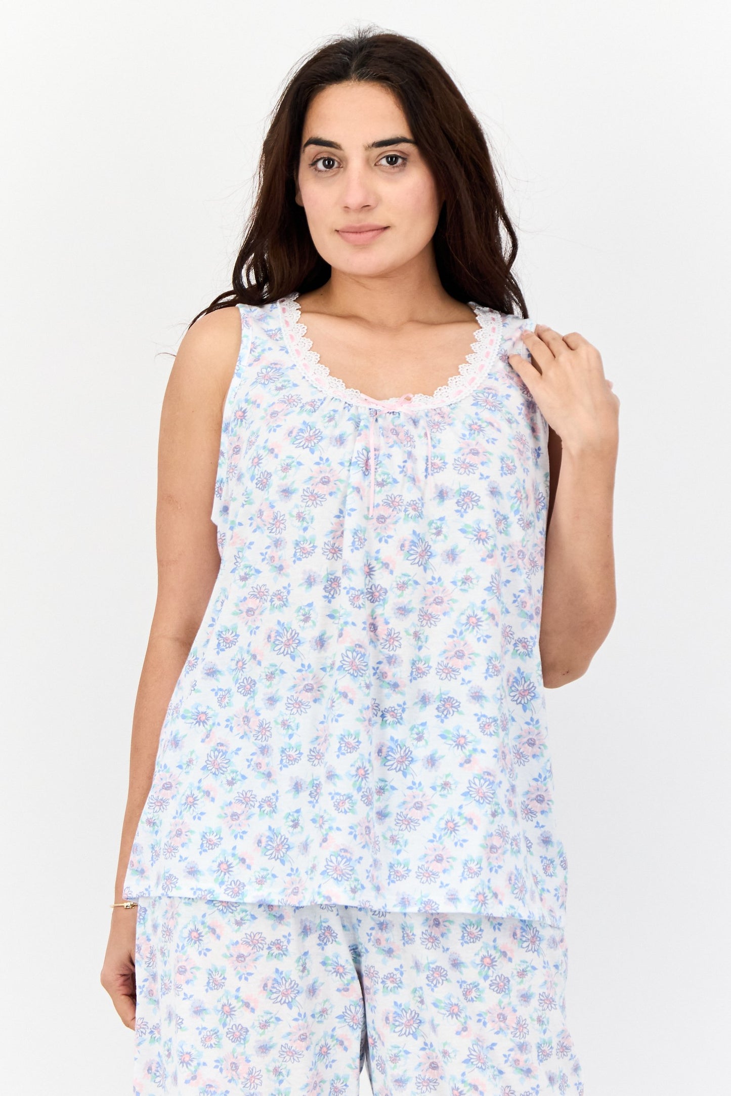 Women 2Pc Set Floral Print Pajama, Multicolor