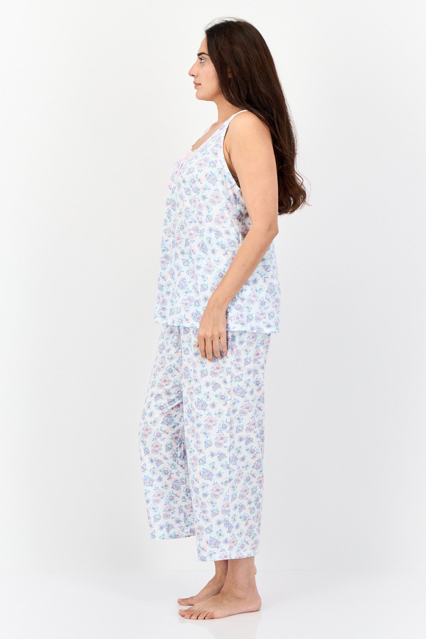 Women 2Pc Set Floral Print Pajama, Multicolor