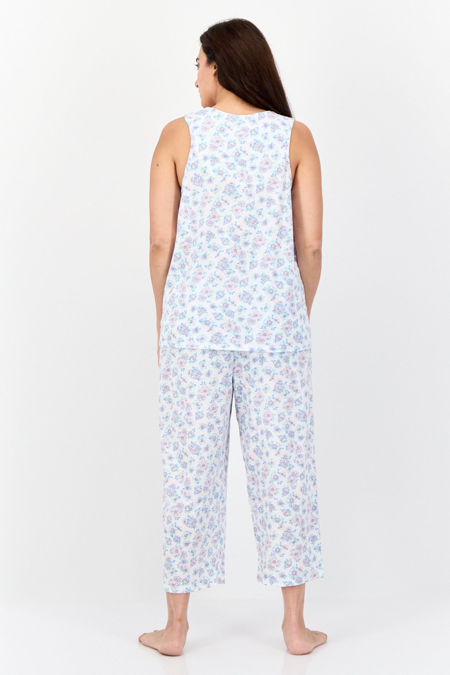 Women 2Pc Set Floral Print Pajama, Multicolor