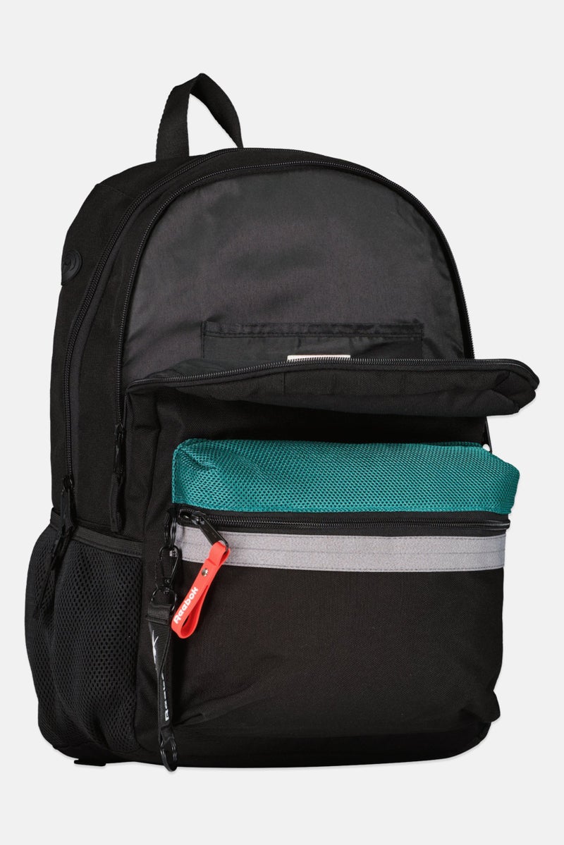 Men Brand Logo Backpack, Black