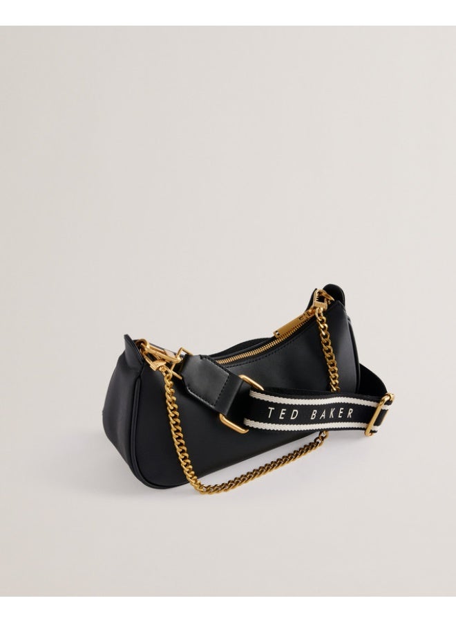 WEBBING LEATHER CROSSBODY BAG