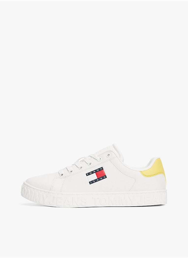 Outsole Logo Lace Up Low Top Sneakers