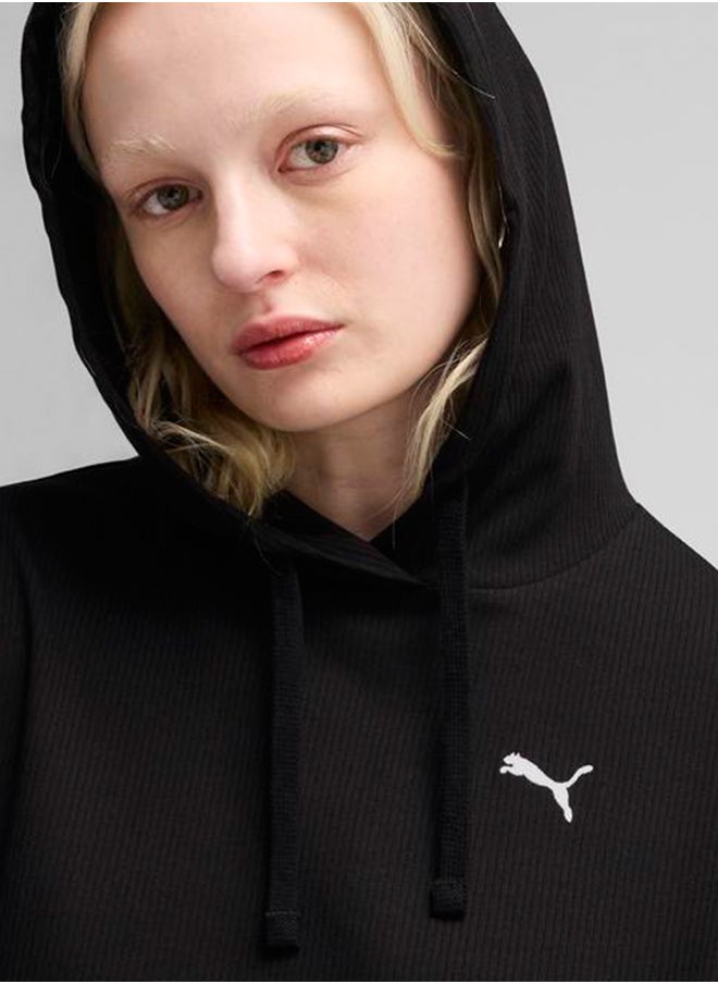 Essential Elevated Ribbed Hoodie
