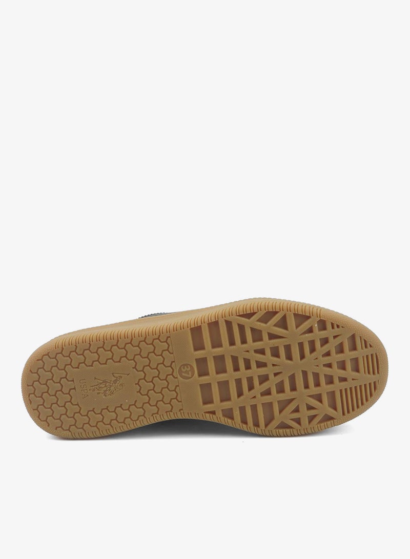Men's White Low-Top Sneakers - Stripped Design Shoes for that Trendy Look