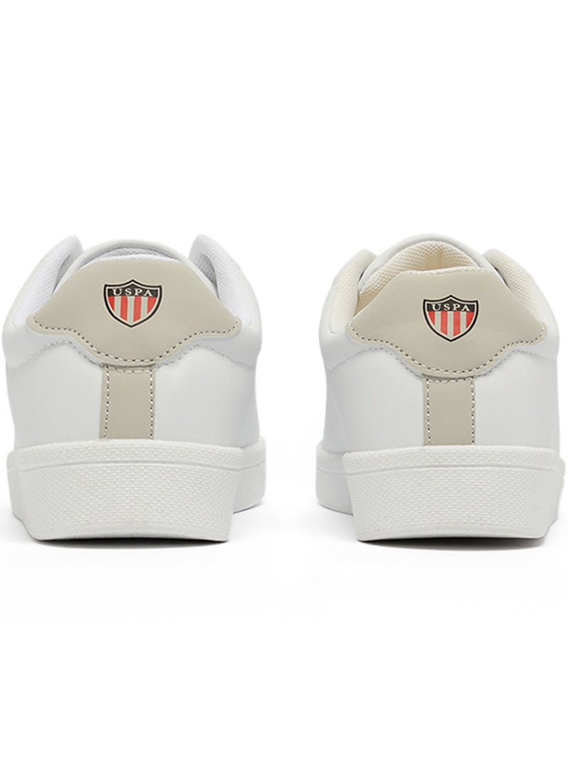Women's White Low-Top Sneakers - Lightweight & Trendy Design for Everyday Wear