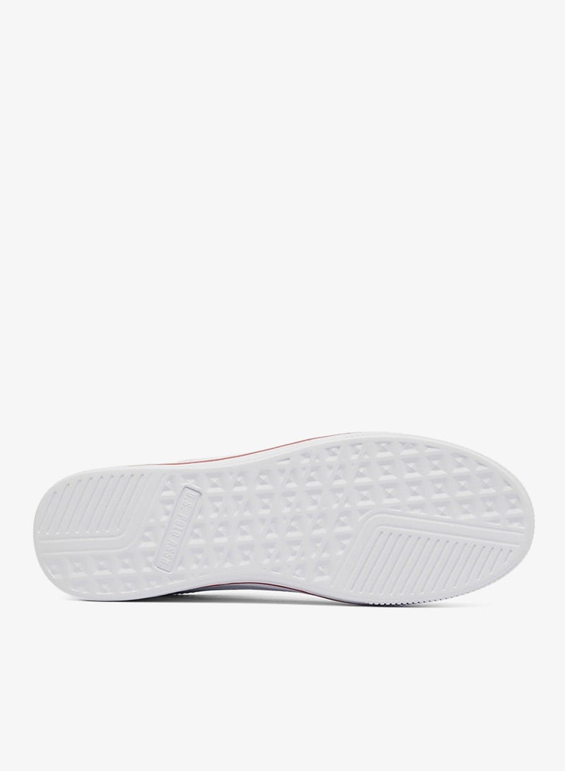 Men's White Low-Top Sneakers - Lightweight Shoes Lace-Up Design, Comfortable for Everyday Outfits