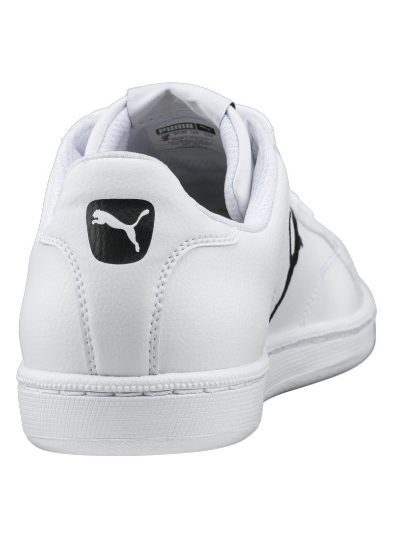 Smash Cat Unisex White Leather Trainers