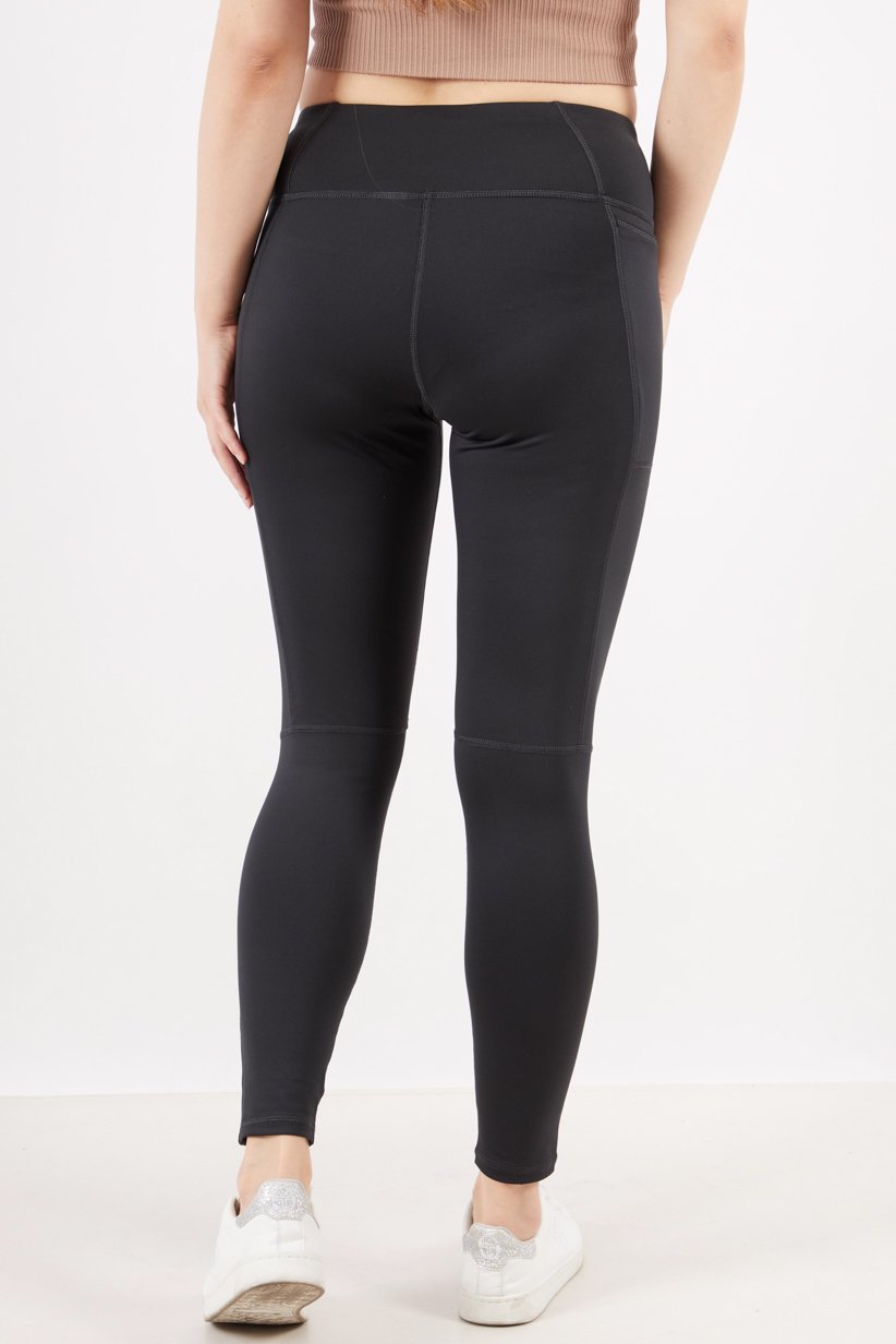 Women Sportswear Fit Running Leggings, Black
