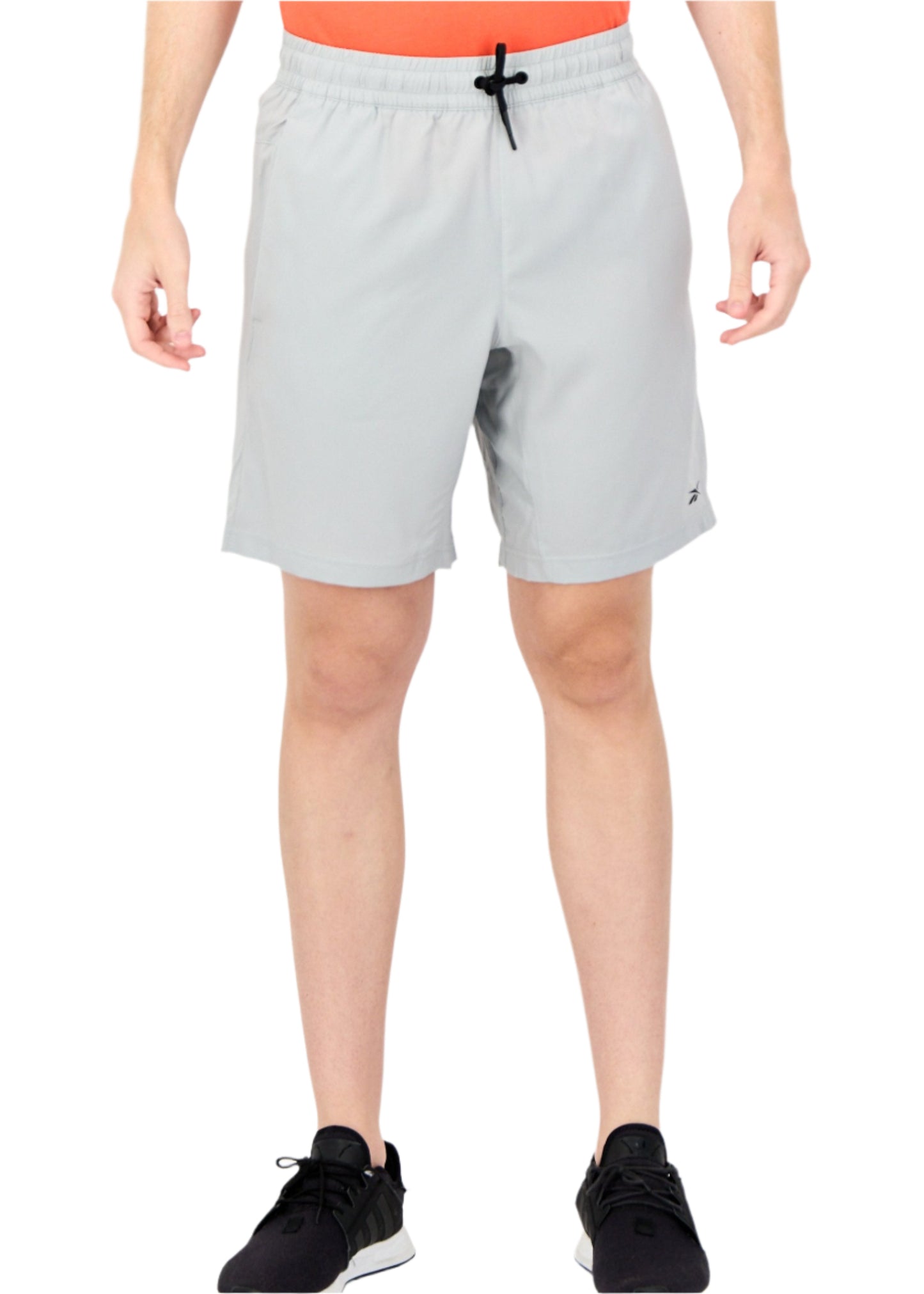 Men Sportswear Fit Brand Logo Running Shorts, Grey
