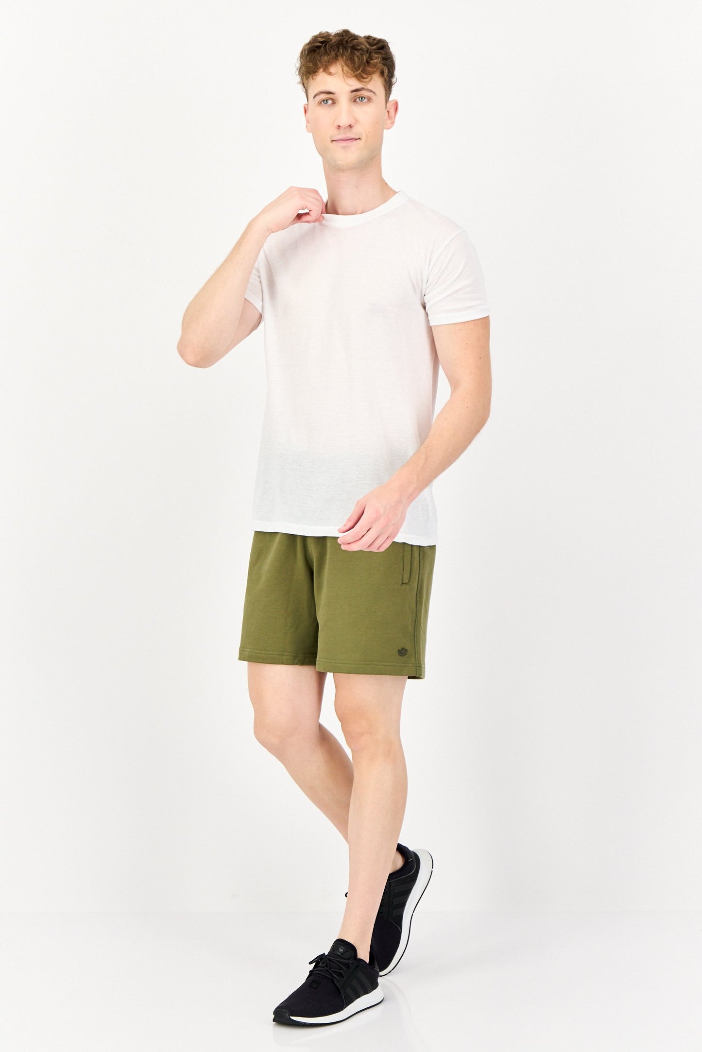Men Sportswear Fit Outdoor Shorts, Olive