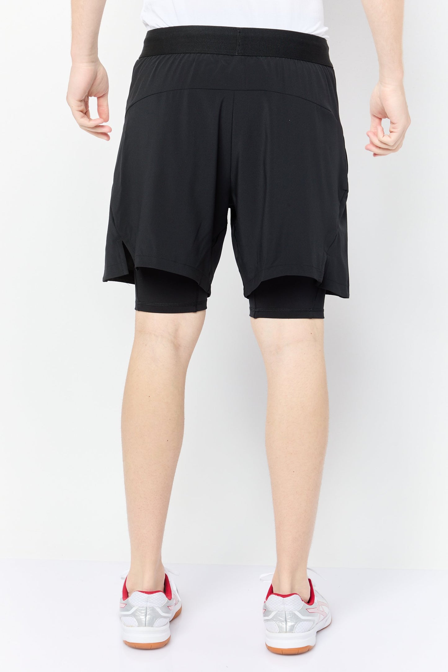 Men Sportswear Fit Yoga Premium 2 In 1 Shorts, Black