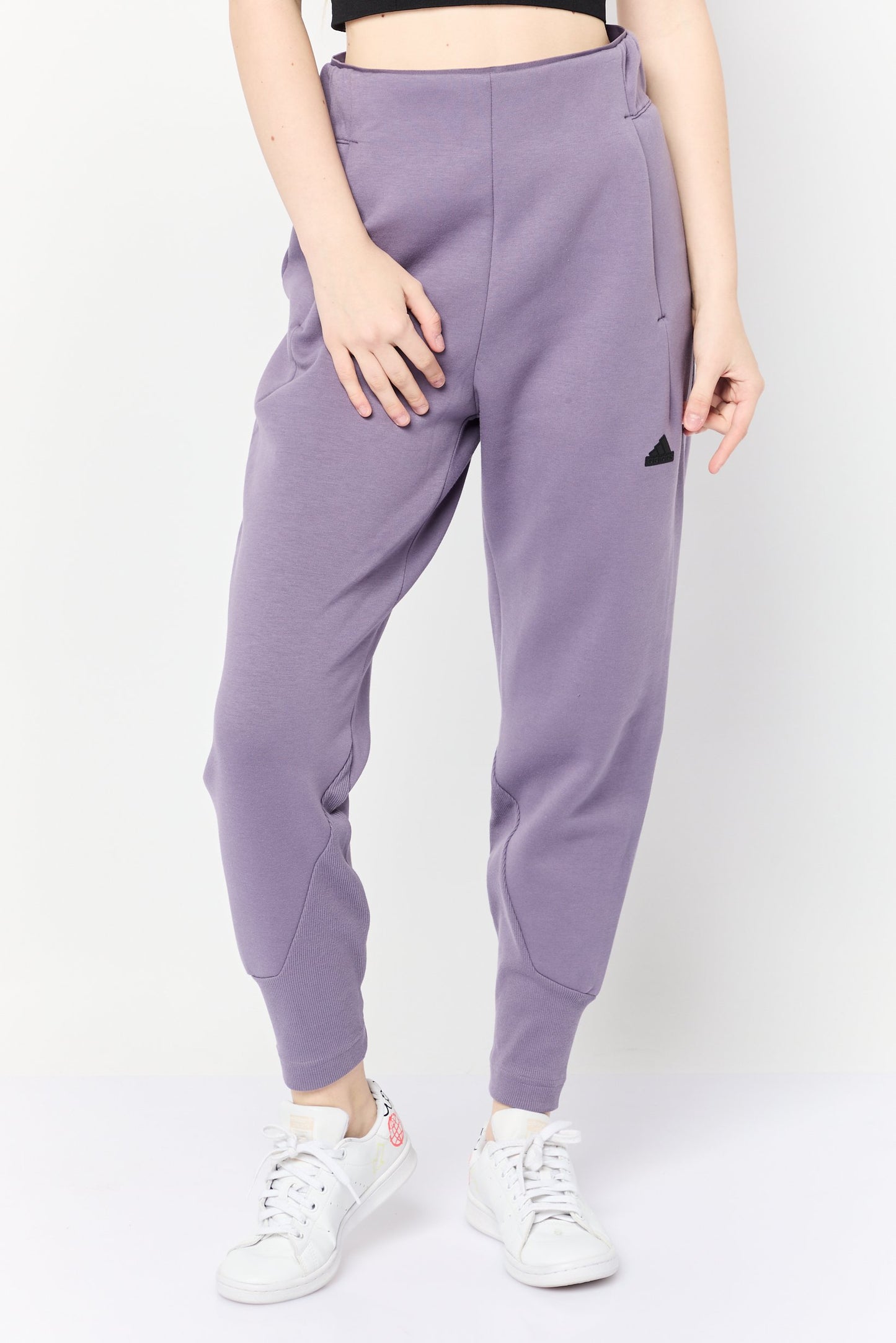 Women Sportswear Fit Brand Logo Outdoor Sweatpants, Purple