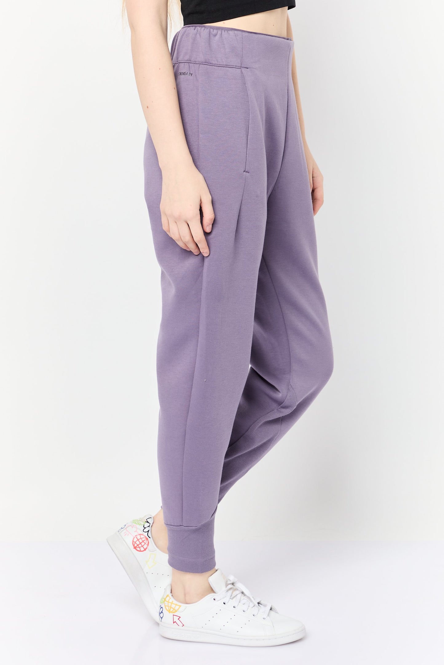 Women Sportswear Fit Brand Logo Outdoor Sweatpants, Purple