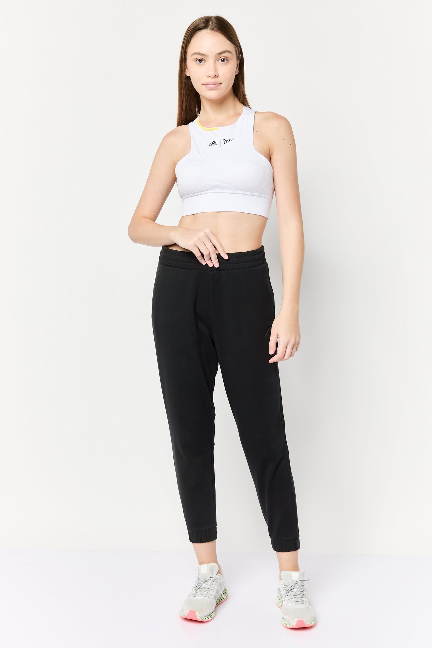 Women Sportswear Fit Brand Logo Training Sweatpants, Black