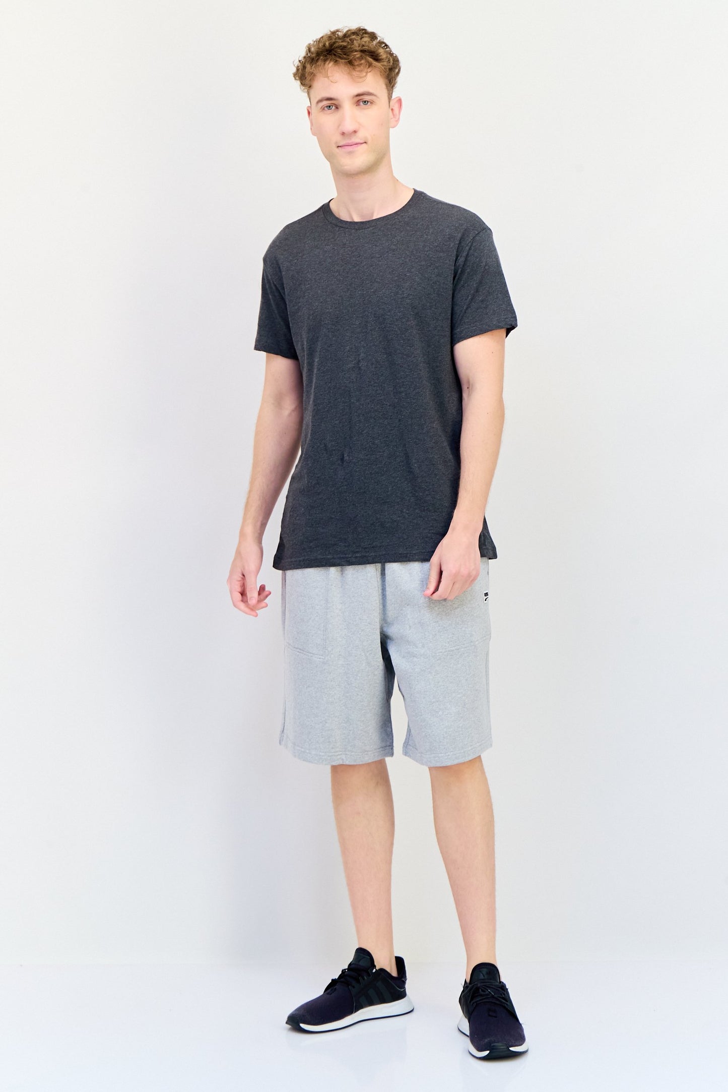 Men Sportswear Fit Outdoor Shorts, Grey