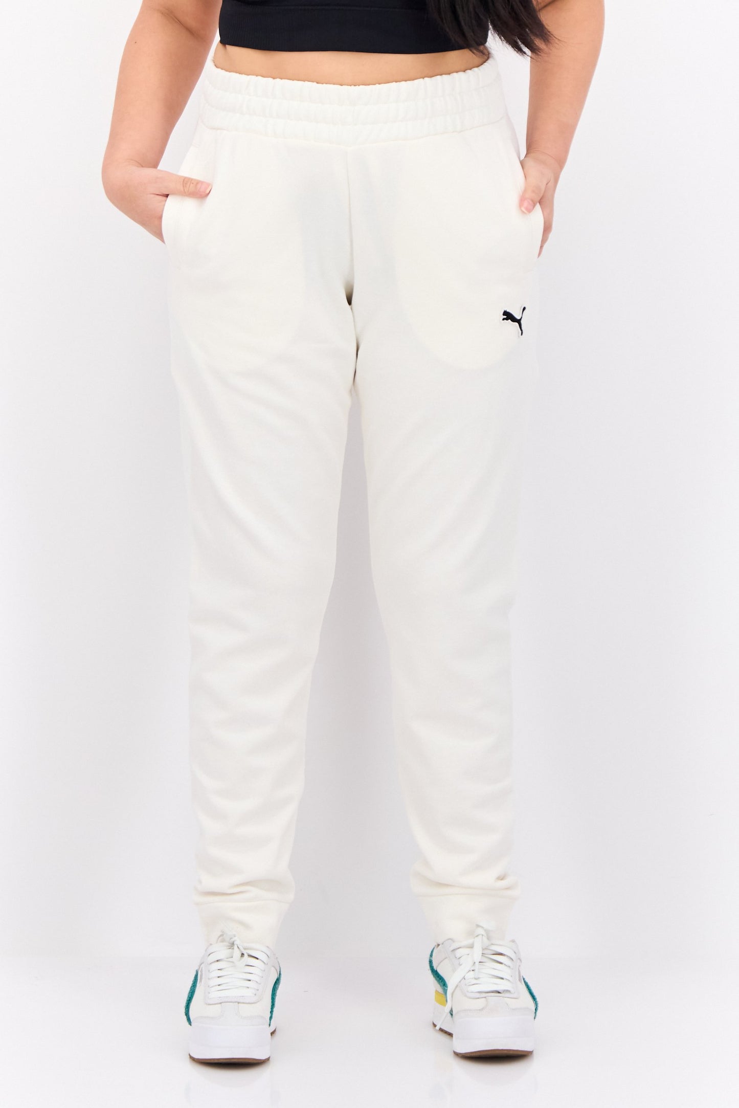 Women Sportswear Fit Outdoor Sweatpants, Off White