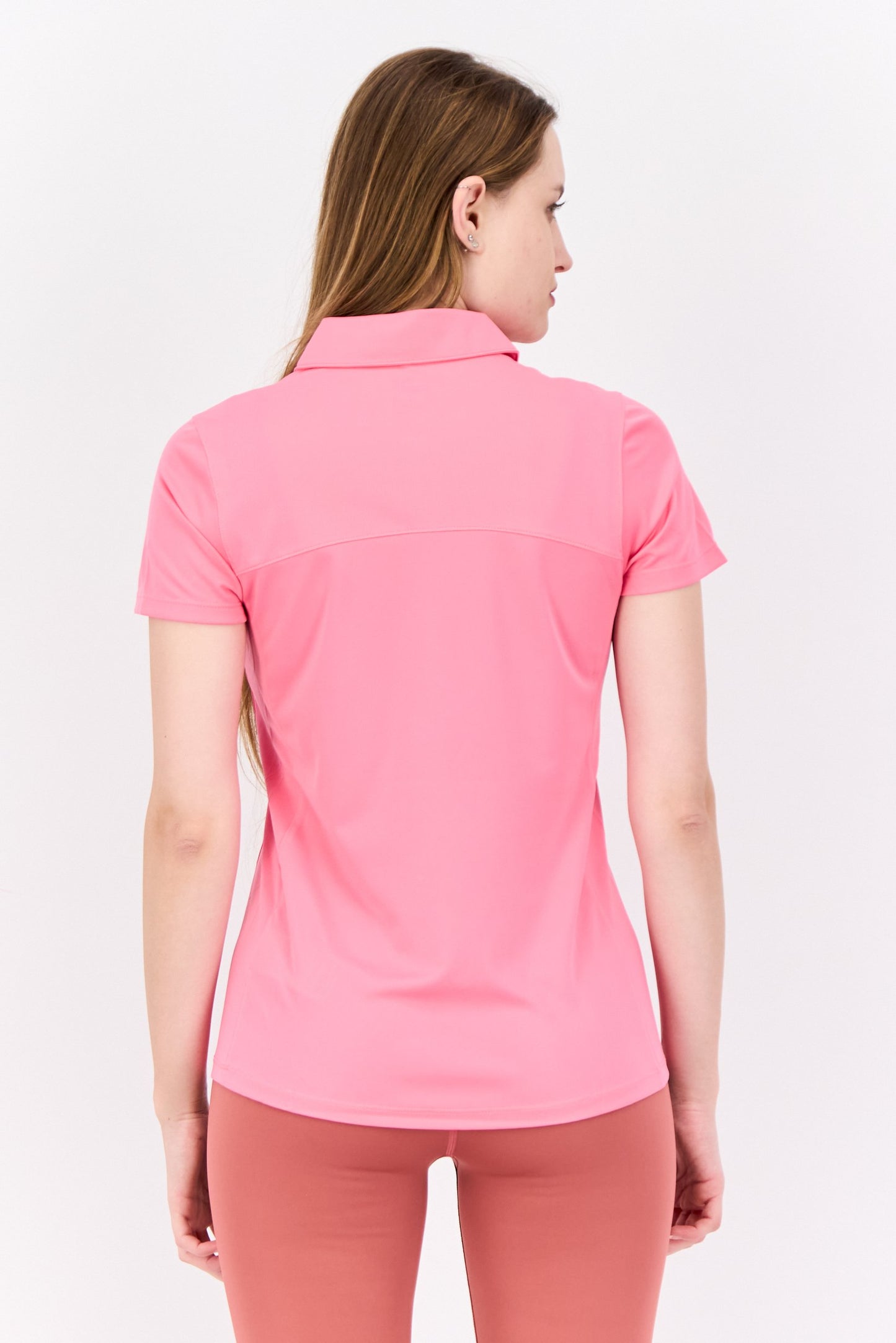 Women Sportswear Fit Short Sleeve Golf Polo Shirt, Pink
