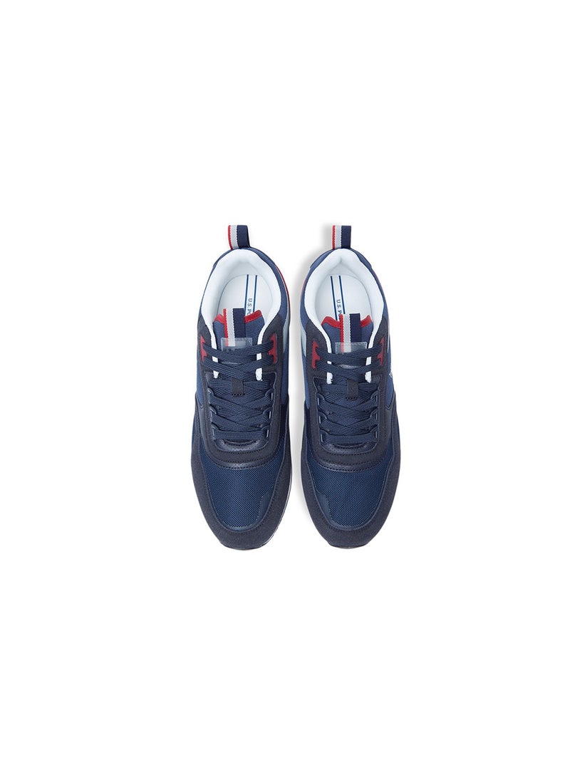 Men's Navy Low-Top Sneakers - Lightweight Timeless Lace-Up Style, Ideal for Casual Outings