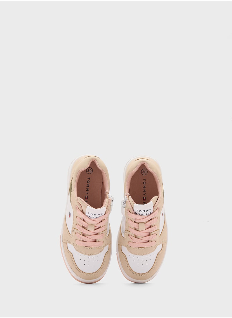 Kids Low Top Lace Up Sneakers