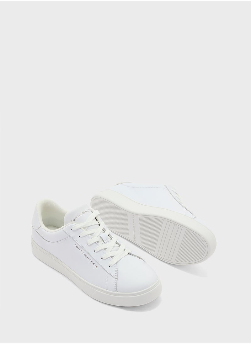 Logo Detail Lace Up Low Top Sneakers