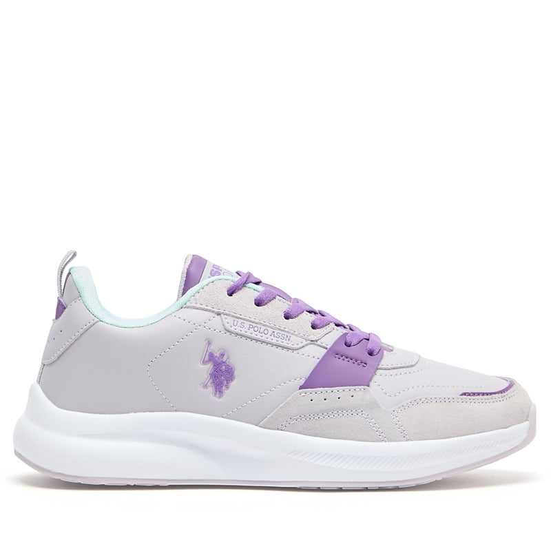Women's Lightweight Sneakers - Stylish Lavender and Mint Accents, Comfortable Casual Shoes for Everyday Wear