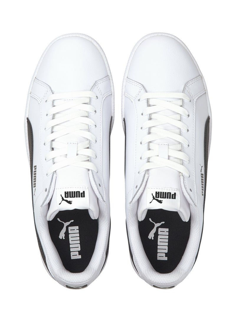 Smash Unisex White Leather Trainers