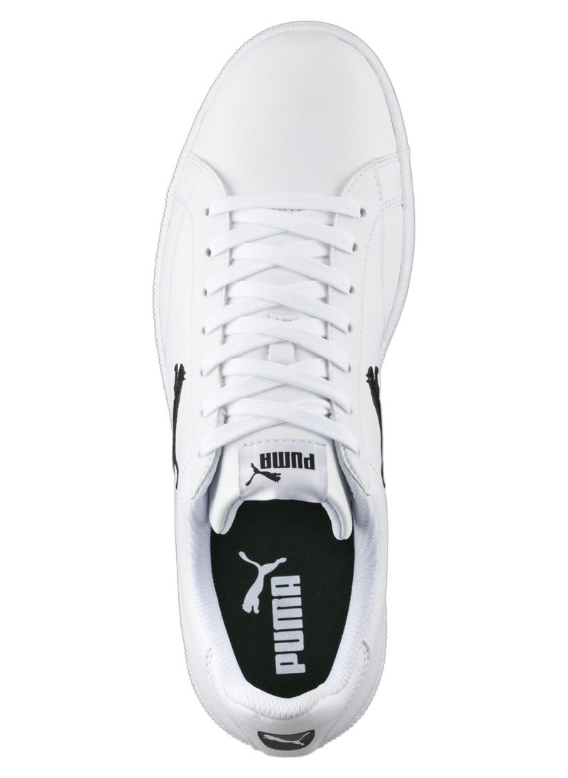 Smash Cat Unisex White Leather Trainers