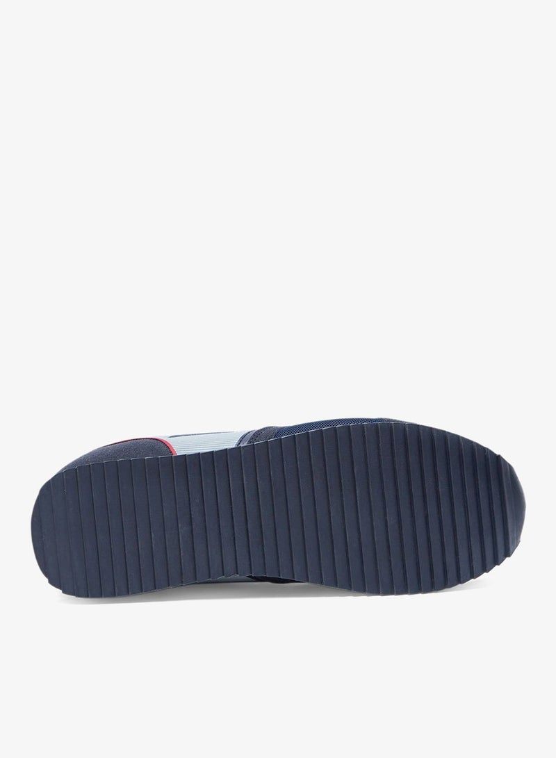 Men's Navy Low-Top Sneakers - Lightweight Shoes Timeless Lace-Up Style, Ideal for Casual Outings