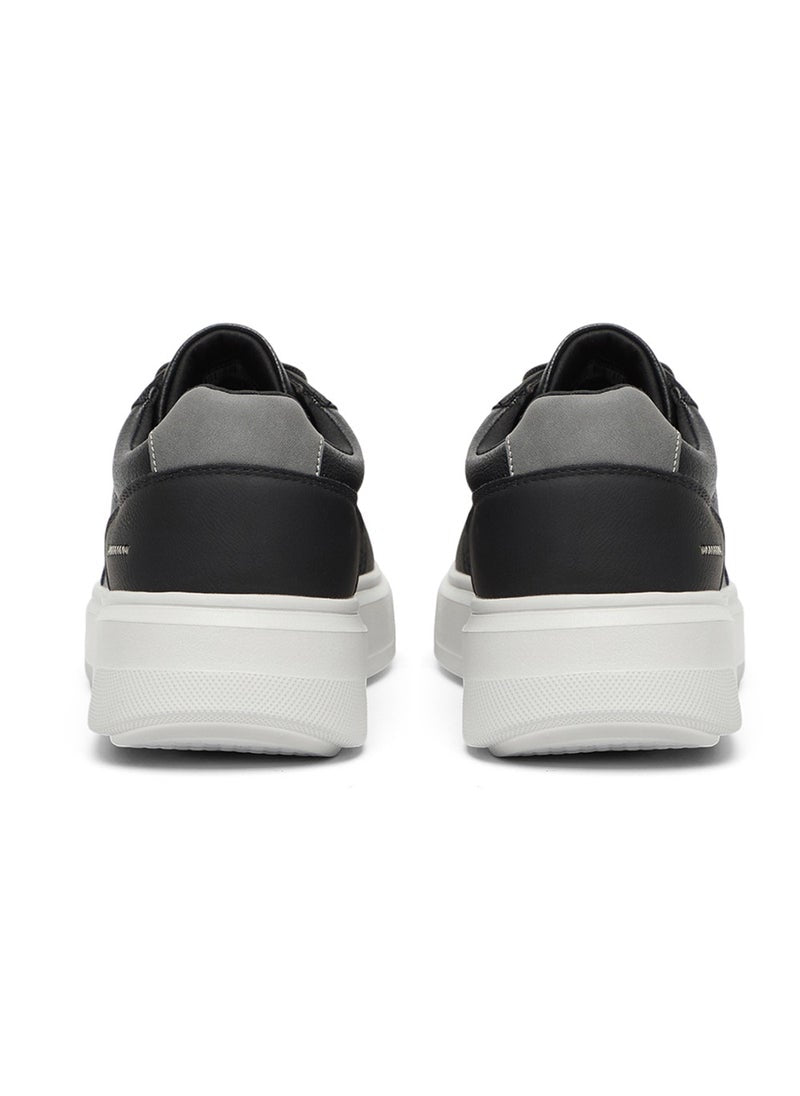 Men's Black Low-Top Casual Sneakers – Classic Style with Durable Sole for All-Day Comfort