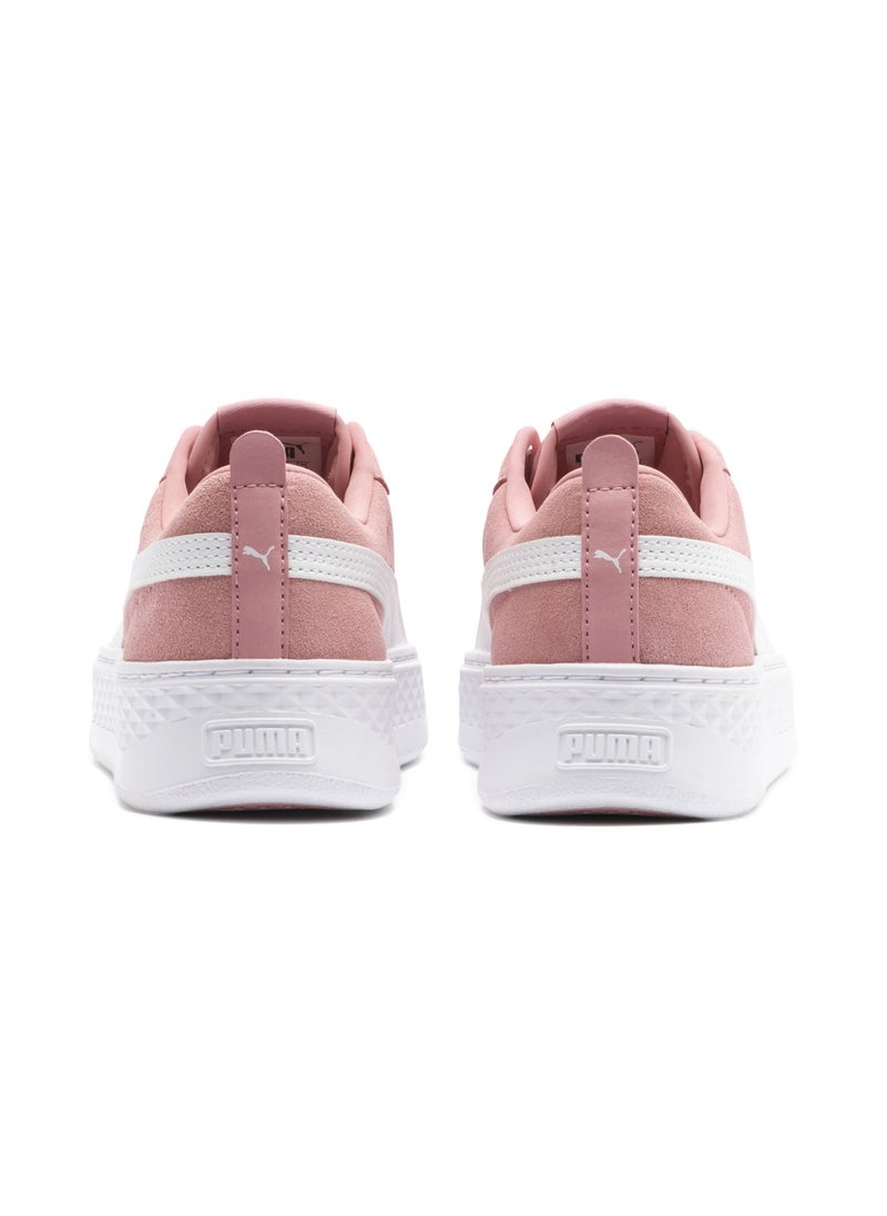 Smash Platform Womens Pink Suede Trainers