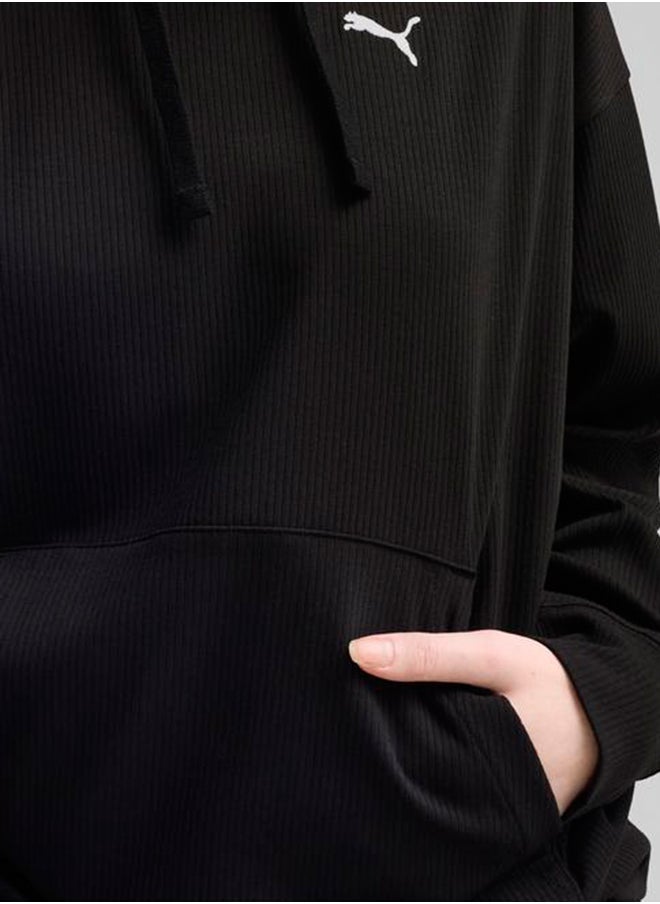 Essential Elevated Ribbed Hoodie