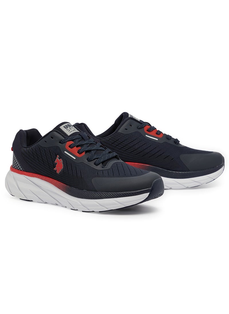 Men's Navy Low-Top Sneakers - Lightweight Lace-Up Design, Comfortable for Everyday Outfits