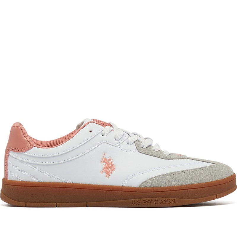 Women's White Low-Top Sneakers - Lightweight Timeless Lace-Up Style, Ideal for Casual Outings