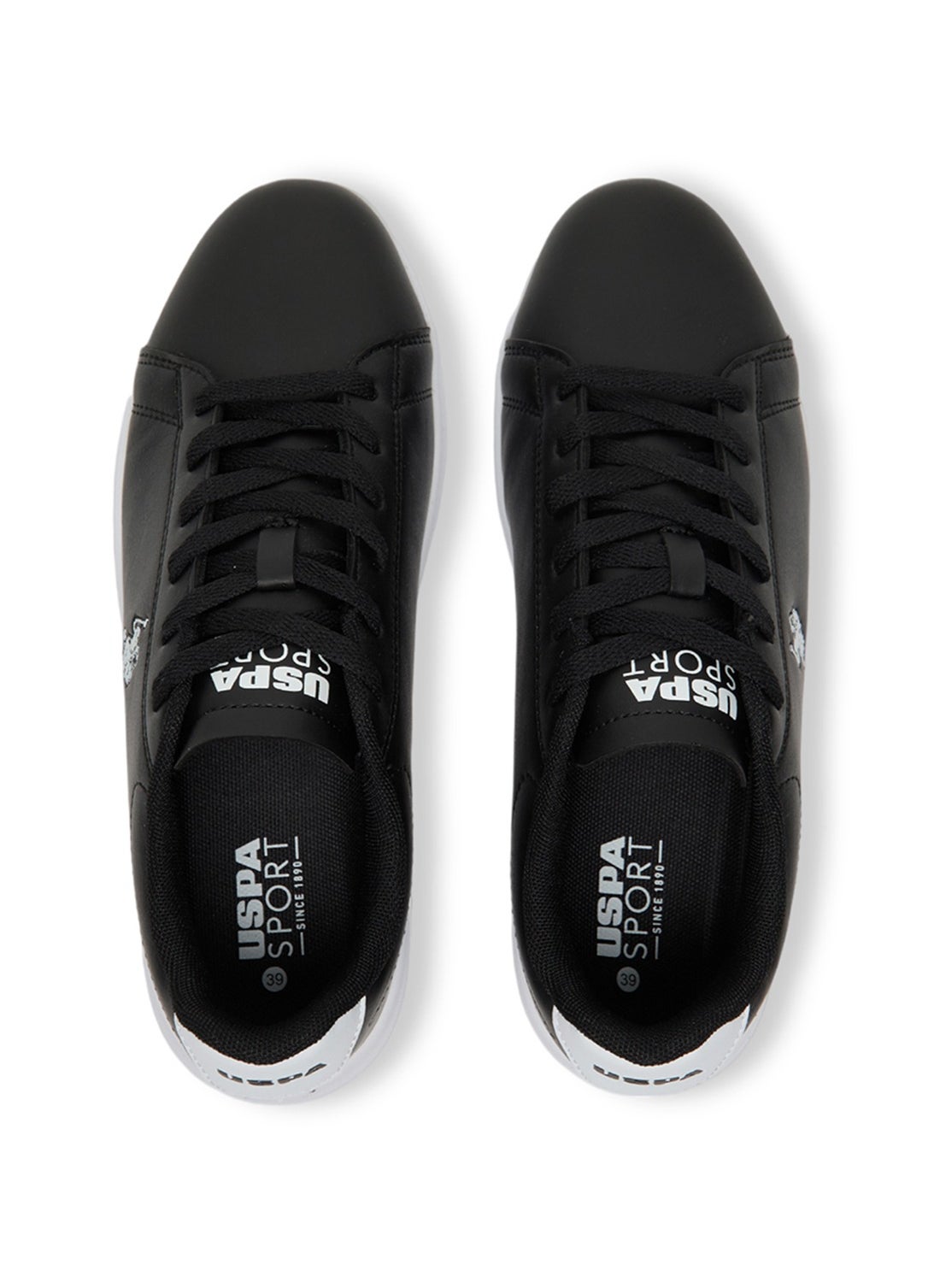 Women's Black Low-Top Sneakers - Lightweight Lace-Up Design, Comfortable Casual Shoes for Everyday Wear