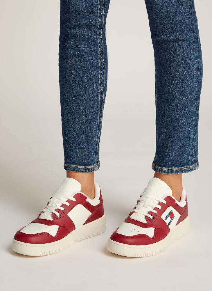 Logo Detail Lace Up Low Top Sneakers