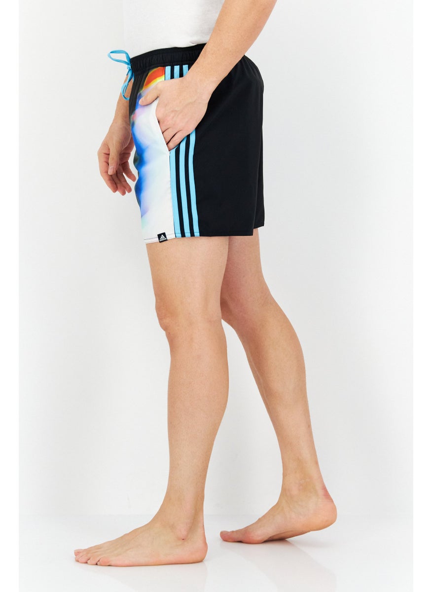 Men Sportswear Fit Board Shorts, Black Combo