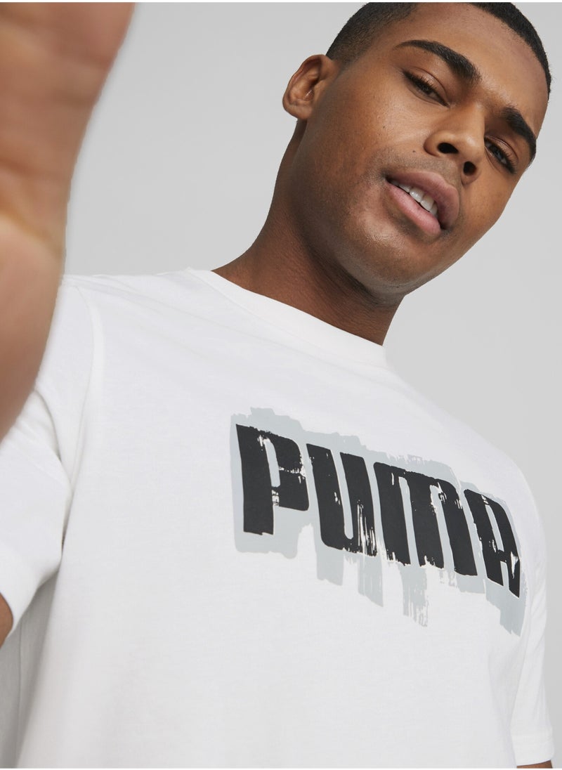GRAPHICS Mens Wording Short Sleeve T-Shirt
