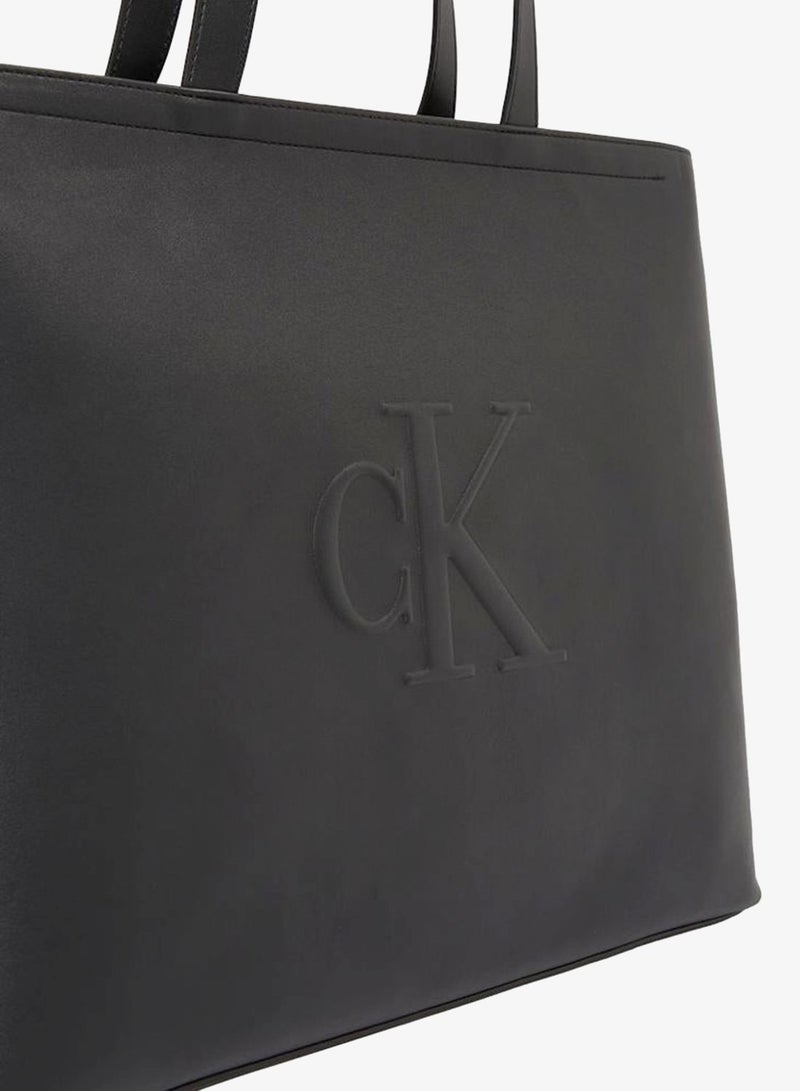 Monogram Embossed Tote Bag