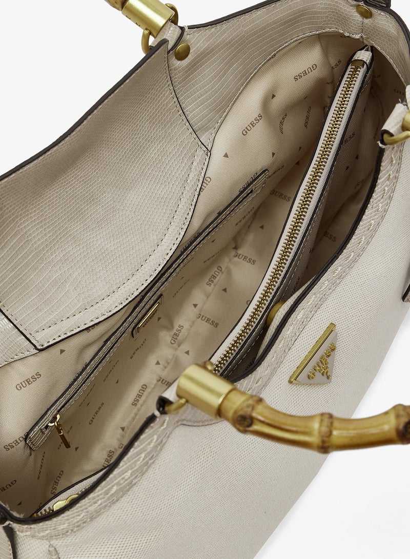 Zabry Large Bamboo Satchel Bag